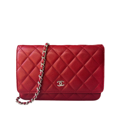 Chanel Wallet on Chain Classic Flap Red Caviar Leather