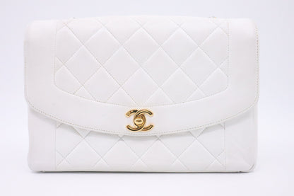 Chanel Medium Diana in White Leather