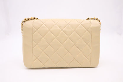 Chanel Medium Diana in Beige Leather