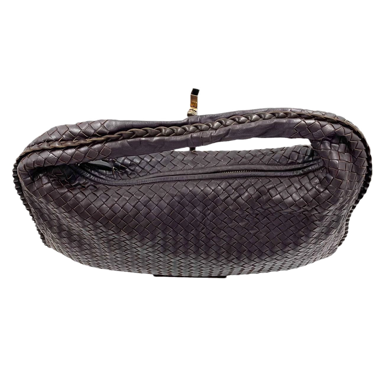 Bottega Veneta Hobo Bag Large Dark Brown Lambskin leather