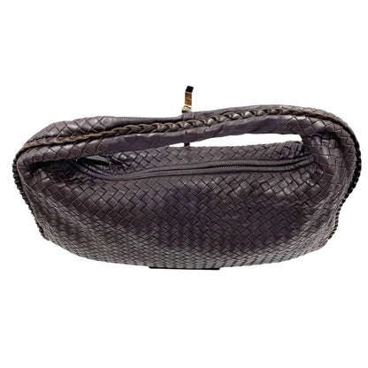 Bottega Veneta Hobo Bag Large Dark Brown Lambskin leather