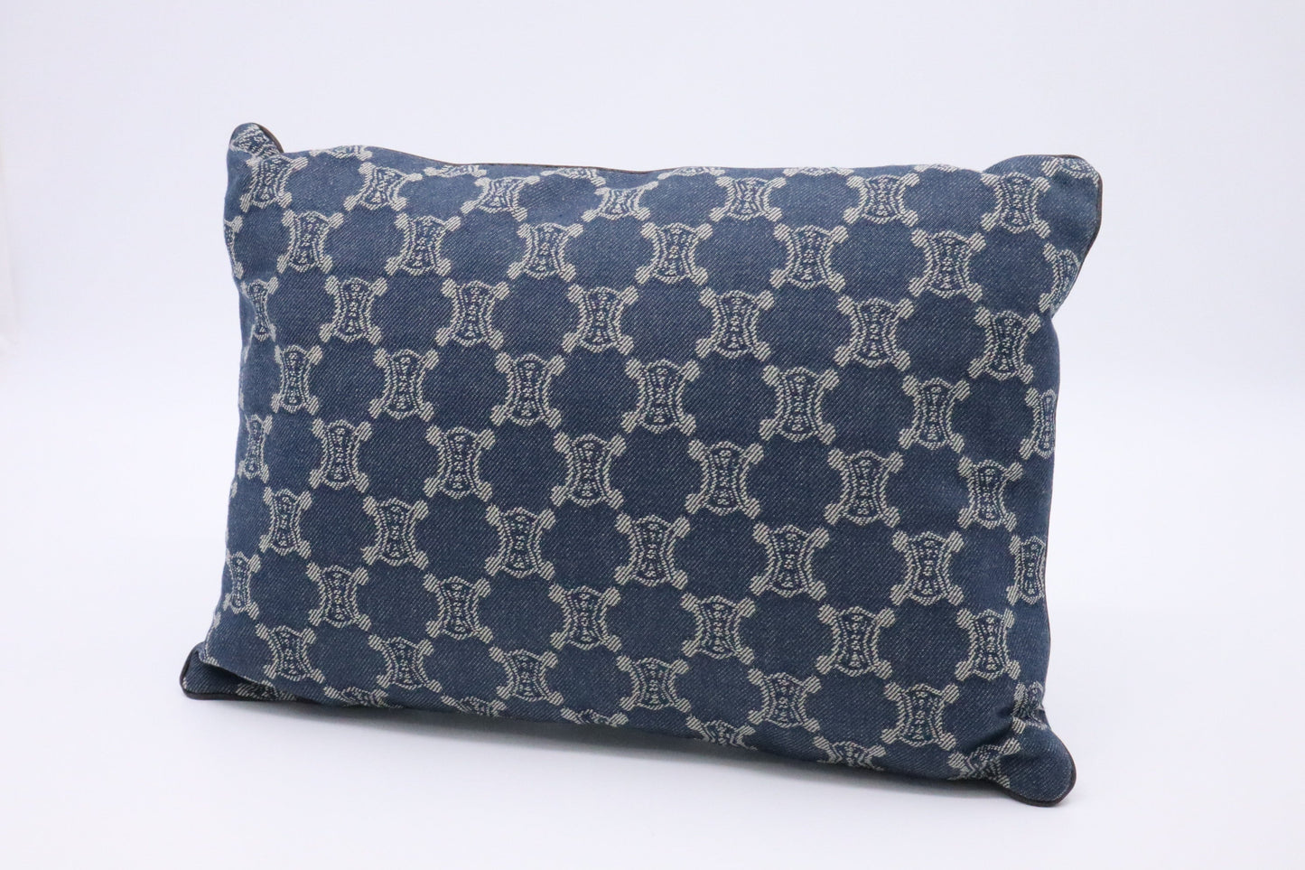 Celine Rectangle Pillow in Macadam Denim Canvas