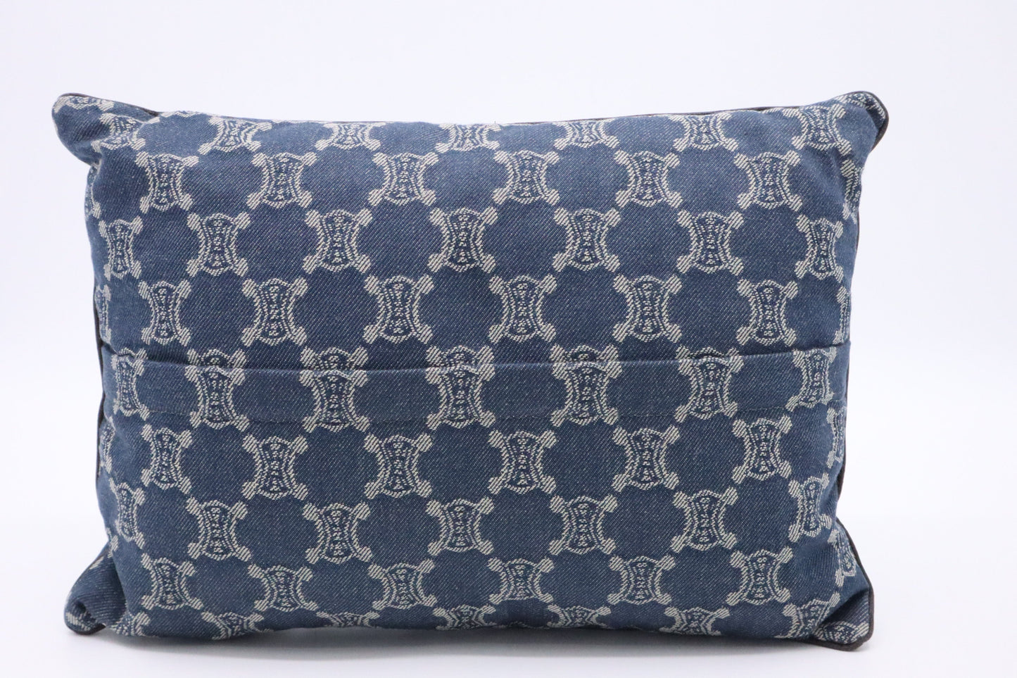 Celine Rectangle Pillow in Macadam Denim Canvas