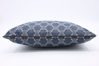 Celine Rectangle Pillow in Macadam Denim Canvas