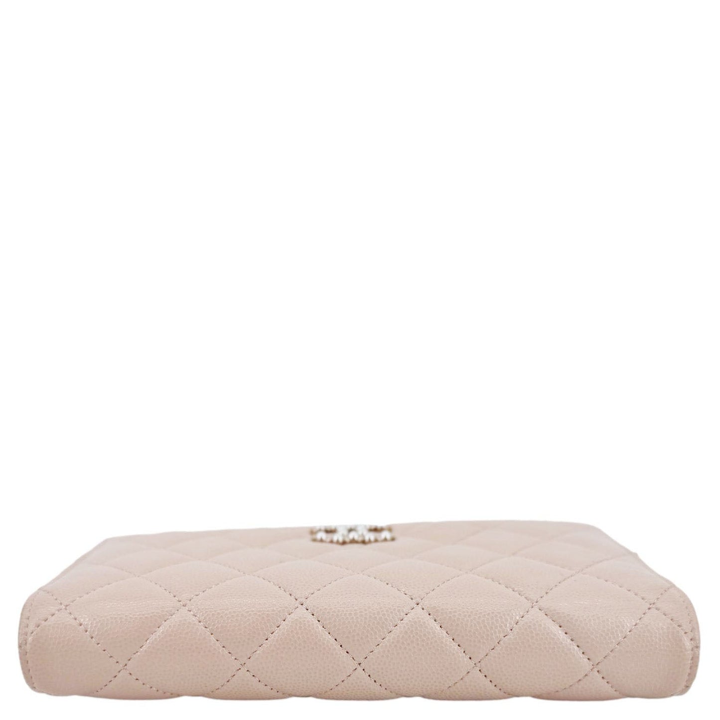 CHANEL CC Pearl Caviar Quilted Leather WOC Crossbody Bag Off white