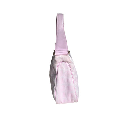 Chanel Ice Cube 2003 -2004 Pink Canvas Hobo Shoulder Bag
