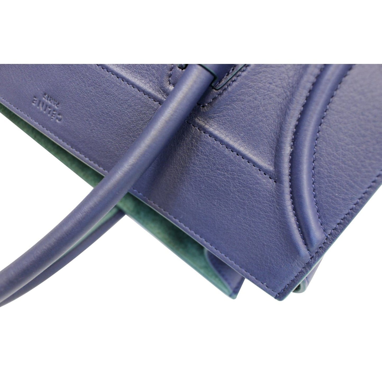 CELINE Medium Phantom Luggage Navy Blue Leather Tote Bag