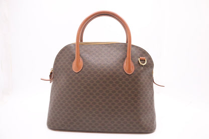 Celine Handbag in Brown Macadam Canvas