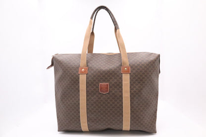 Celine Travel Tote Bag in Macadam Canvas