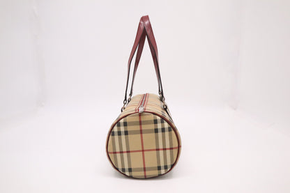 Burberry Barrel Bag in Nova Check Canvas