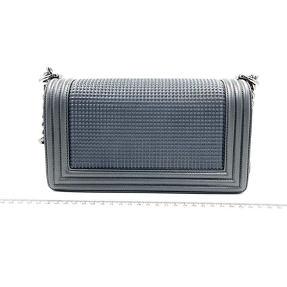 CHANEL Dark Grey/Silver Boy Bag Cruise Collection 2014 SHOULDER BAGS