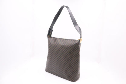 Celine Shoulder Bag in Black Macadam Canvas