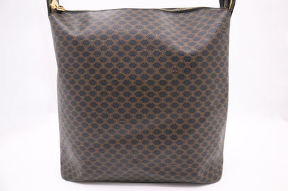 Celine Shoulder Bag in Black Macadam Canvas