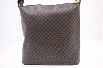 Celine Shoulder Bag in Black Macadam Canvas
