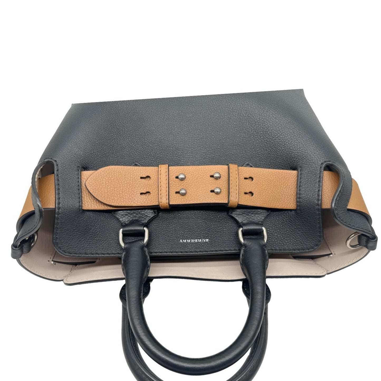 BURBERRY Pebbled Leather Belt Bag Black
