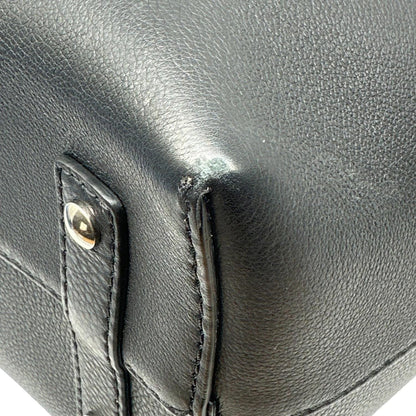 BURBERRY Pebbled Leather Belt Bag Black