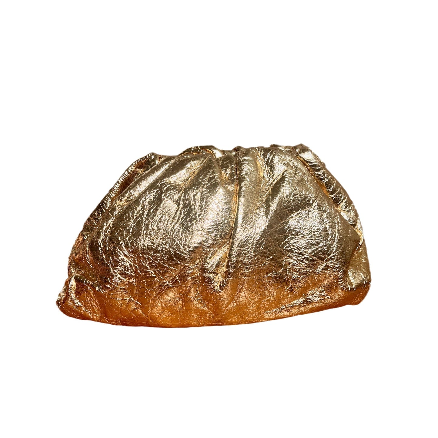Bottega Veneta Pouch Large Gold Lambskin Leather