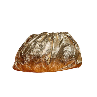 Bottega Veneta Pouch Large Gold Lambskin Leather
