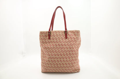 Fendi Handbag in Red Zucca Canvas