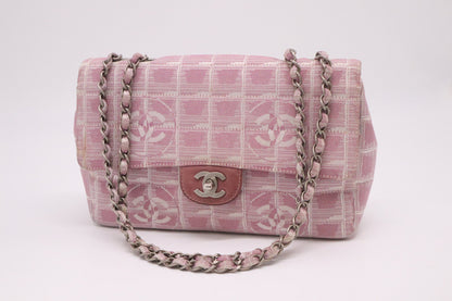 Chanel Medium Flap in Pink New Travel Line Canvas