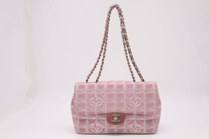 Chanel Medium Flap in Pink New Travel Line Canvas