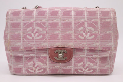 Chanel Medium Flap in Pink New Travel Line Canvas