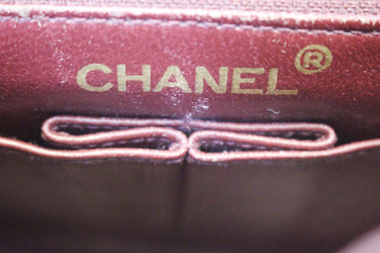 CHANEL Black Leather CC Classic Flap Shoulder Crossbody Bag