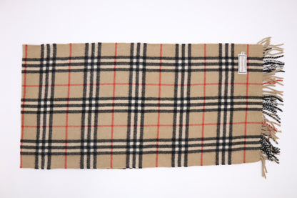 Burberry Scarf in Brown Checked Cashmere