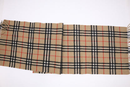 Burberry Scarf in Brown Checked Cashmere