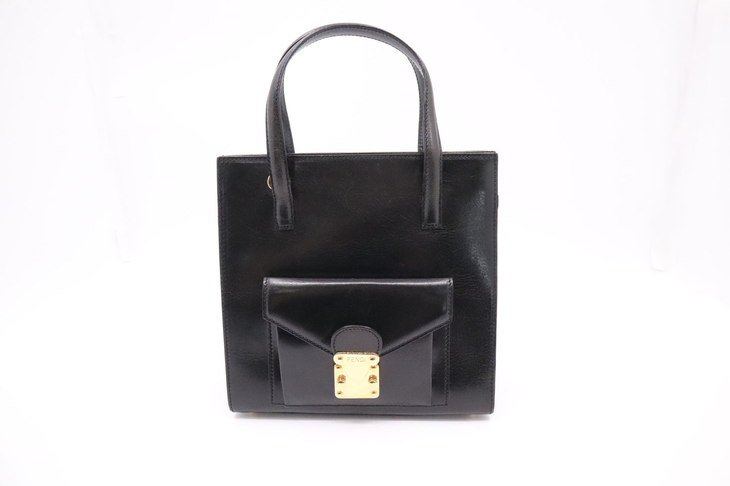 Fendi 2-Way Handbag in Black Leather