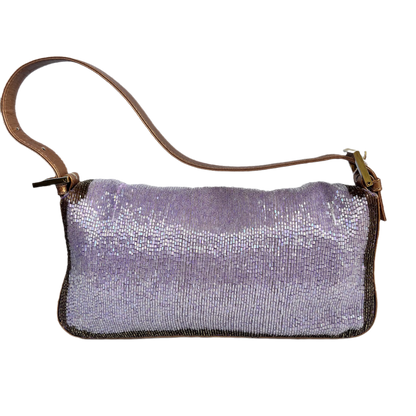 FENDI Baguette Glitter beads Lilac