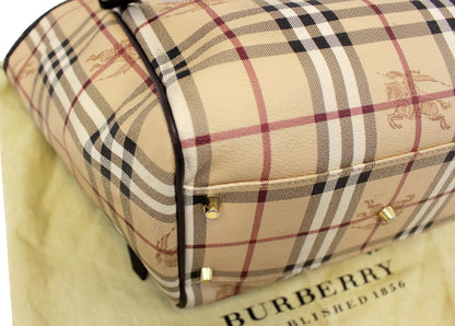 BURBERRY Haymarket Check PVC Tote Shoulder Bag