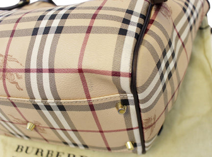 BURBERRY Haymarket Check PVC Tote Shoulder Bag