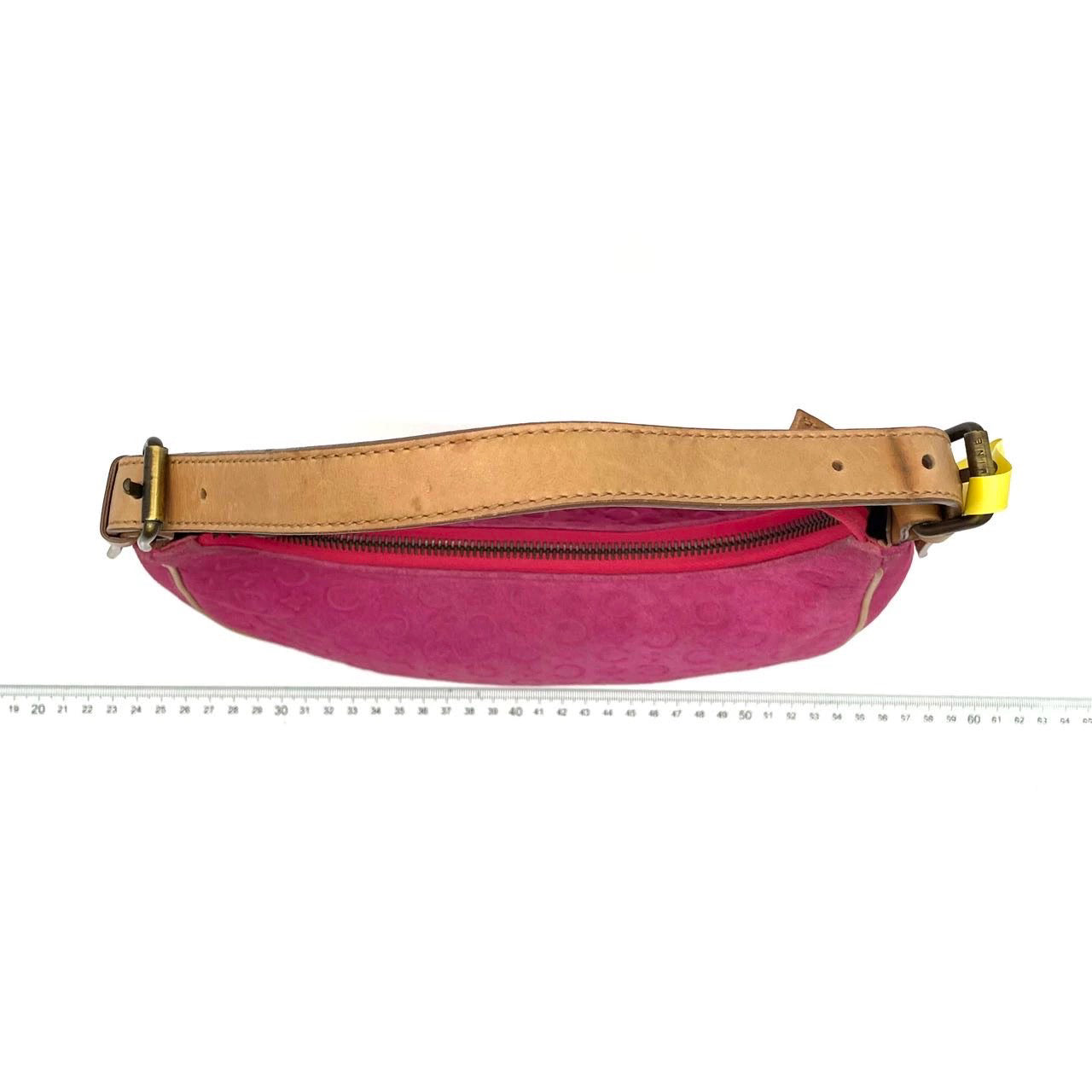 Celine Ava Hobo Pink Fuschia Suede Leather Vintage Shoulder Bag