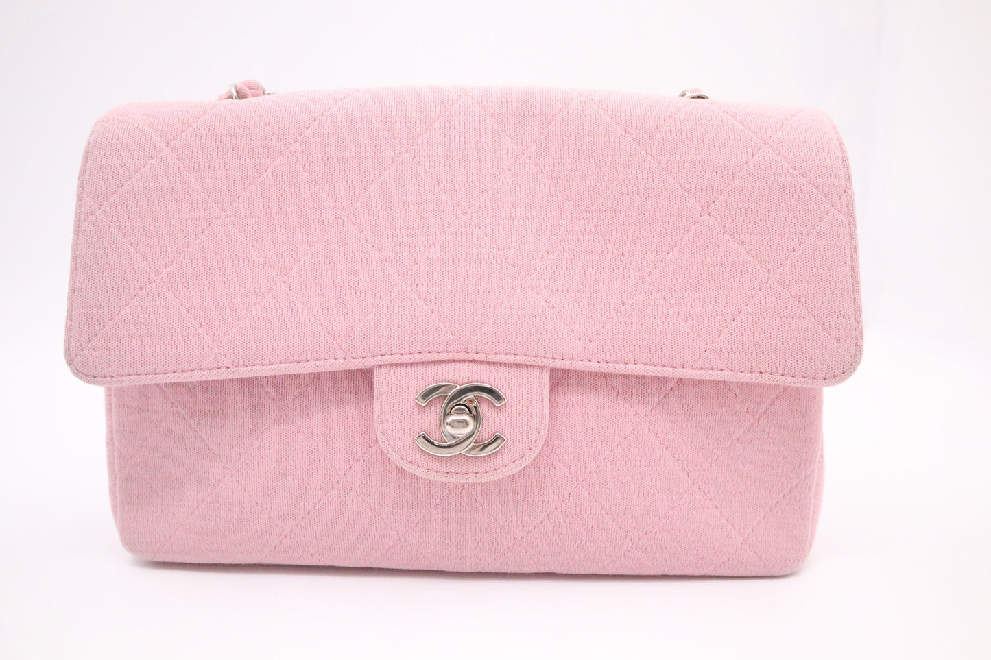 Chanel Medium Flap in Pink Cotton Canvas