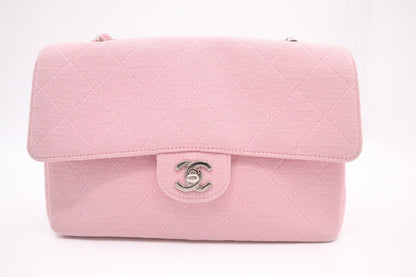 Chanel Medium Flap in Pink Cotton Canvas