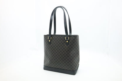 Celine Shoulder Bag in Black Macadam Canvas