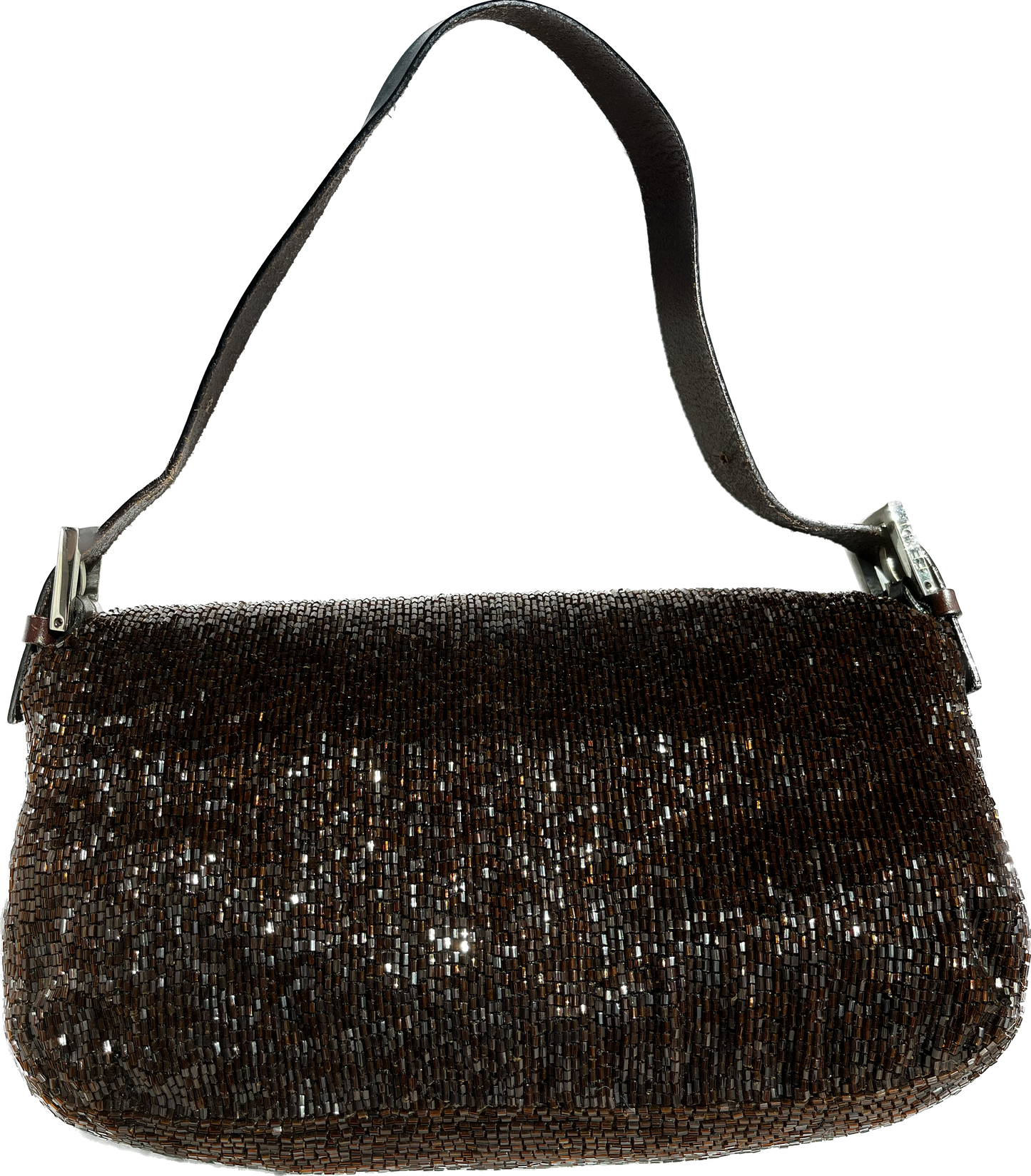 FENDI Baguette chocolate brown beads excellent condition