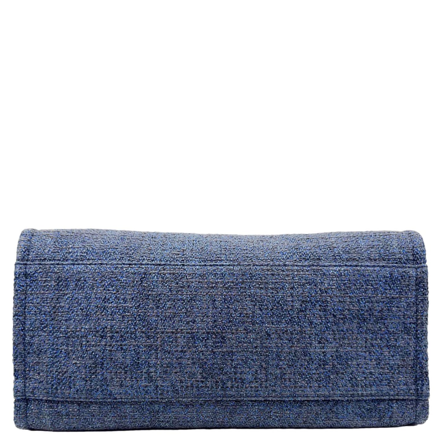 CHANEL Deauville Tweed Shopping Tote Bag Blue