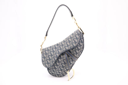 Dior Saddle in Blue Dior Oblique Jacquard