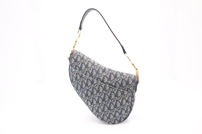Dior Saddle in Blue Dior Oblique Jacquard