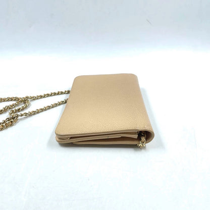 Chanel Wallet on Chain WOC Double CC Beige Caviar Leather