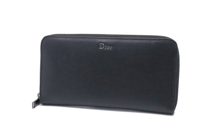 Dior Long Wallet in Black Leather