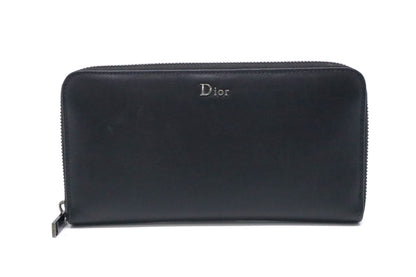 Dior Long Wallet in Black Leather