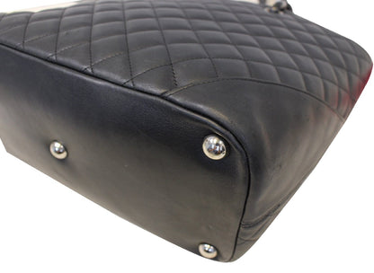CHANEL Black Quilted Leather Large Cambon Tote Bag