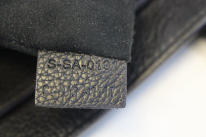 CELINE Black Leather Mini Luggage Tote Bag