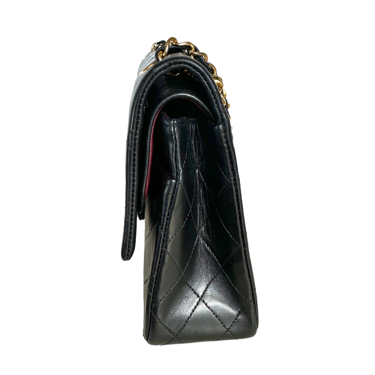 Chanel Classic Flap Vintage Black Lambskin Leather with 24k Gold Hardware, 1986-1988
