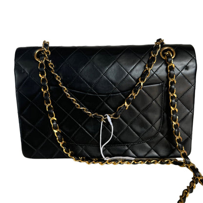 Chanel Classic Flap Vintage Black Lambskin Leather with 24k Gold Hardware, 1986-1988