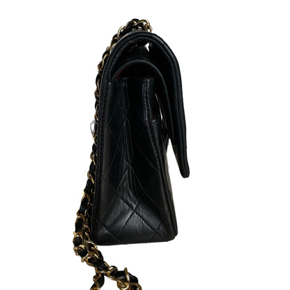 Chanel Classic Flap Vintage Black Lambskin Leather with 24k Gold Hardware, 1986-1988