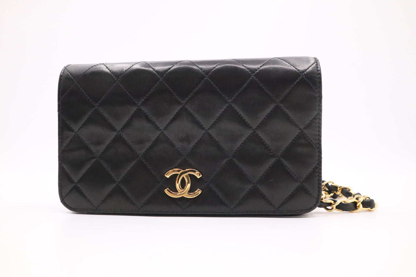 Chanel Mini Full Flap in Black MattelassÃ© Leather